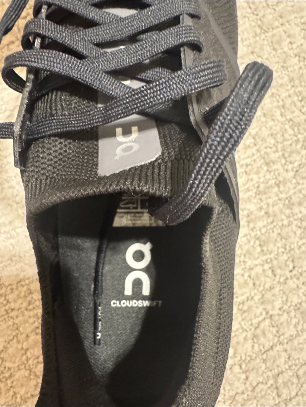 On Running Cloud Swift 3 Black/White Running Sneakers Womens size 9 - Picture 8 of 9